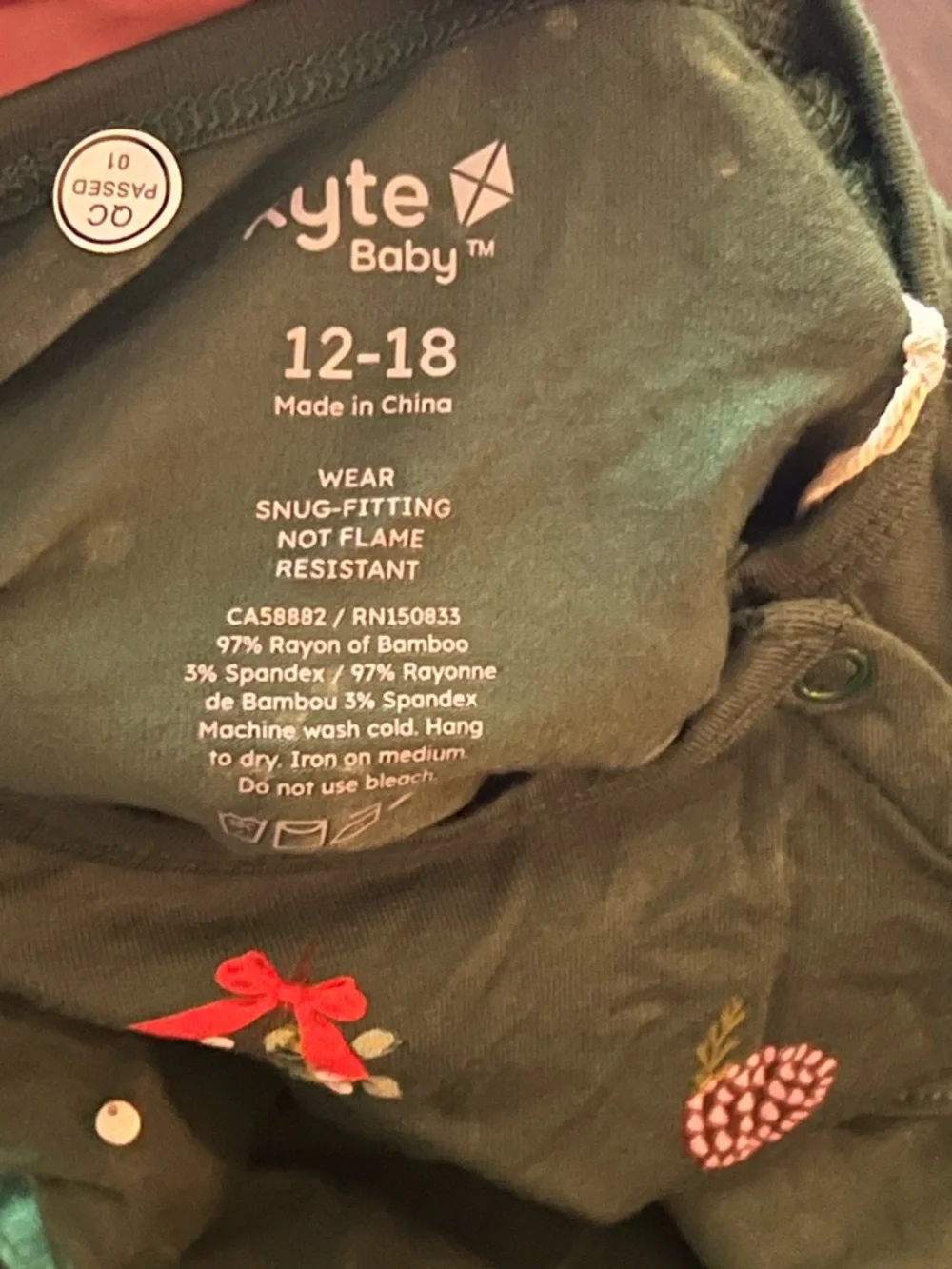 New - Kyte Baby Holiday Bamboo Romper with Pocket